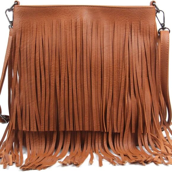 Handbags - Women Fringe Tassel Cross Body Bag Leisure Shoulder Bag
